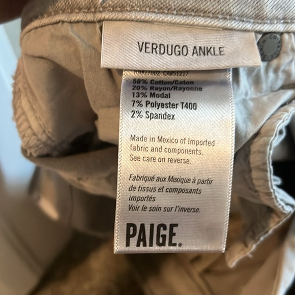 Paige  Jean light grey size 27 worn only once - Picture 2 of 5